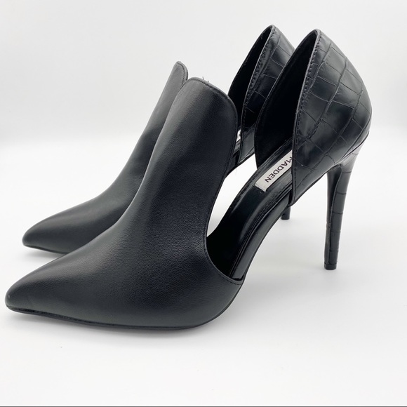 steve madden dolly black leather